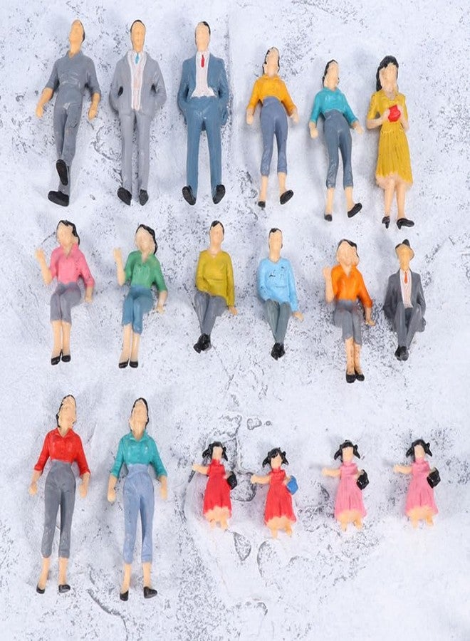 CORHAD 16Pcs Halloween Mini People Figurines Colorful Architectural Plastic Small Dollhouse Figures Sitting and Standing for Miniature Scenes Diorama for Kids Play - Image 3